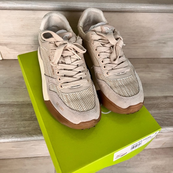 Sam Edelman Women's Layla Beige  suede woven Sneakers - Picture 8 of 10